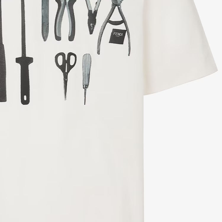 Kaos Pendek FENDI dengan Motif Gambar/Cetak, Cocok untuk Pria dan WanitaF-22