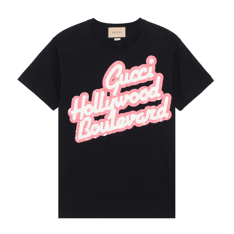 GUCCI Kaos Logo Seri Huruf, Unisex, COD '"    '"  G-37