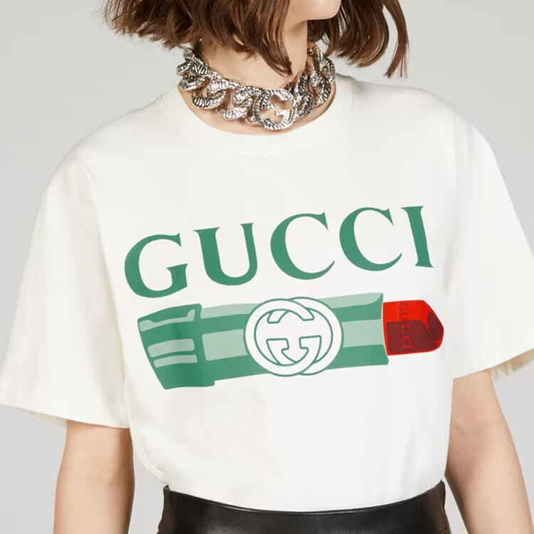 GUCCI Kaos Logo Seri Huruf, Unisex, COD '"    '"  G-01