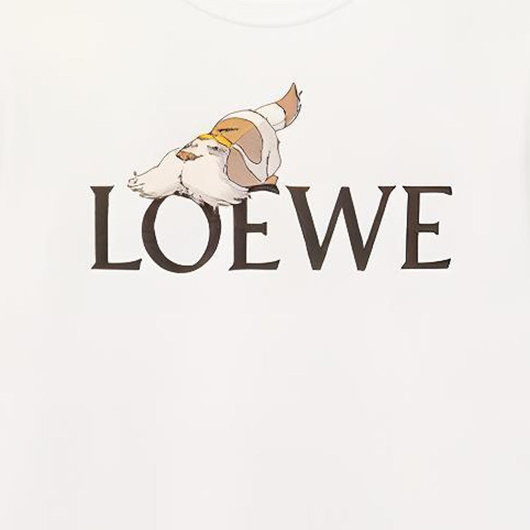 Kaos Pendek LOEWE dengan Motif Gambar/Cetak, Cocok untuk Pria dan Wanita -LE-01