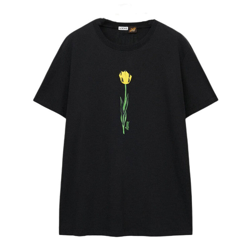 Kaos Pendek LOEWE dengan Motif Gambar/Cetak, Cocok untuk Pria dan Wanita -LE-23