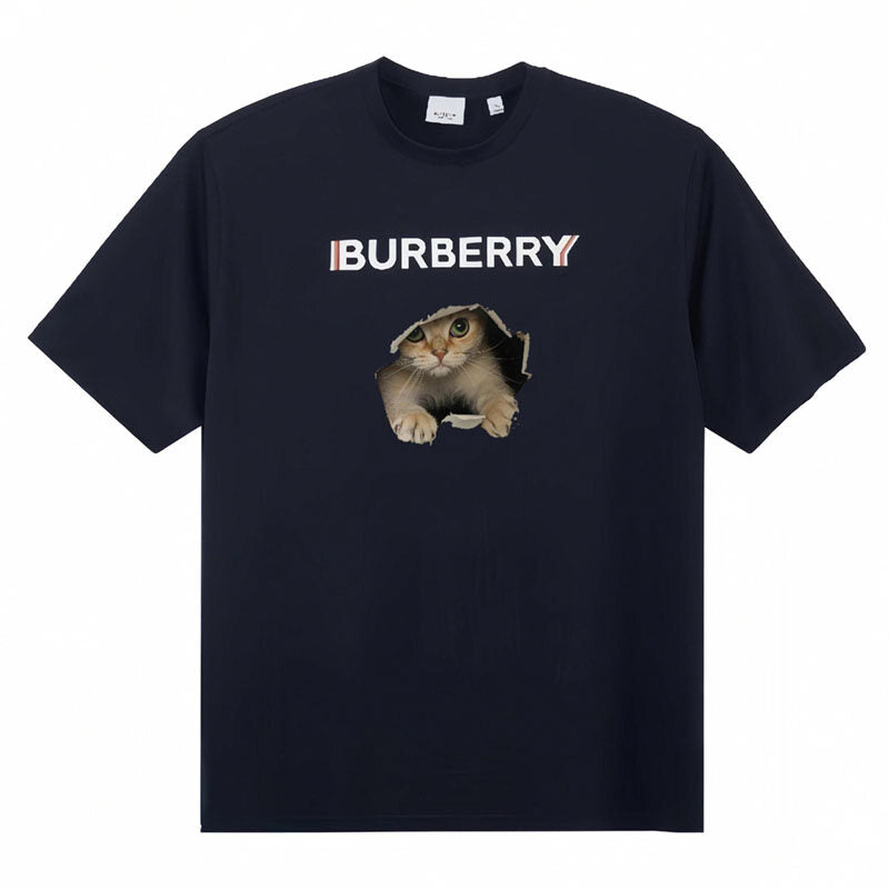 Burberry Kaos Logo Seri Huruf, Unisex, COD '"B-35