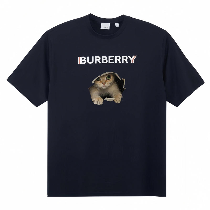 Burberry Kaos Logo Seri Huruf, Unisex, COD '"B-35