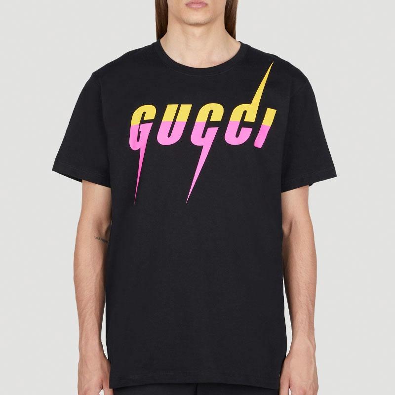 GUCCI Kaos Logo Seri Huruf, Unisex, COD '"    '"  G-14