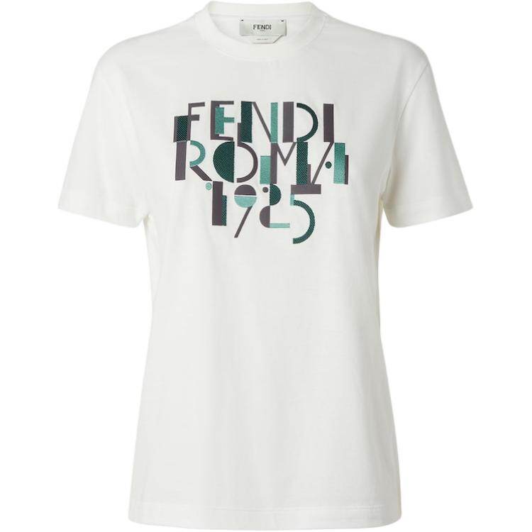 Kaos Pendek FENDI dengan Motif Gambar/Cetak, Cocok untuk Pria dan WanitaF-27