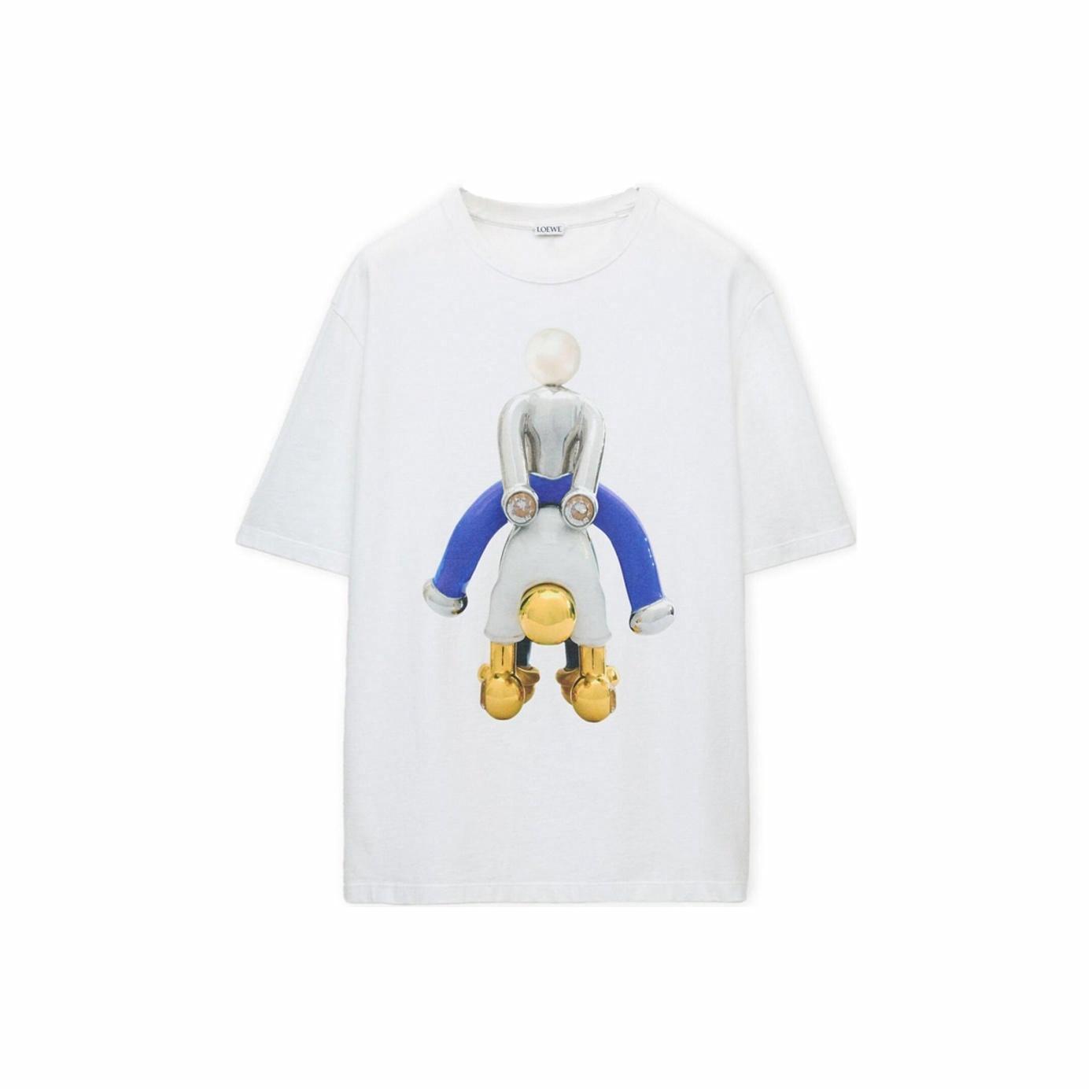 Kaos Pendek LOEWE dengan Motif Gambar/Cetak, Cocok untuk Pria dan Wanita -LE-15