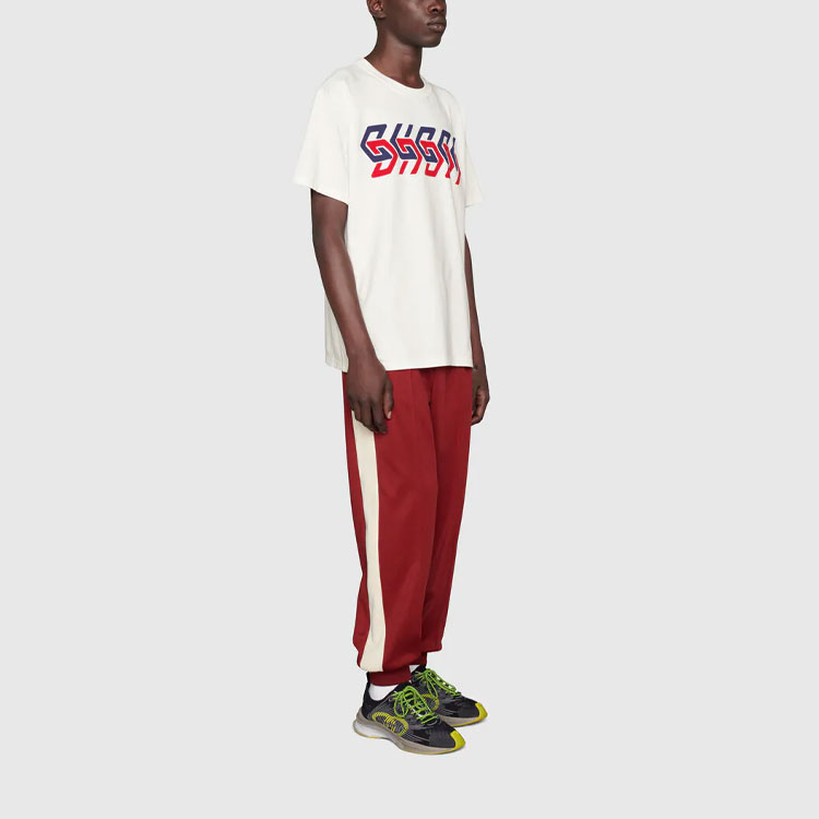 GUCCI Kaos Logo Seri Huruf, Unisex, COD '"    '"  G-18