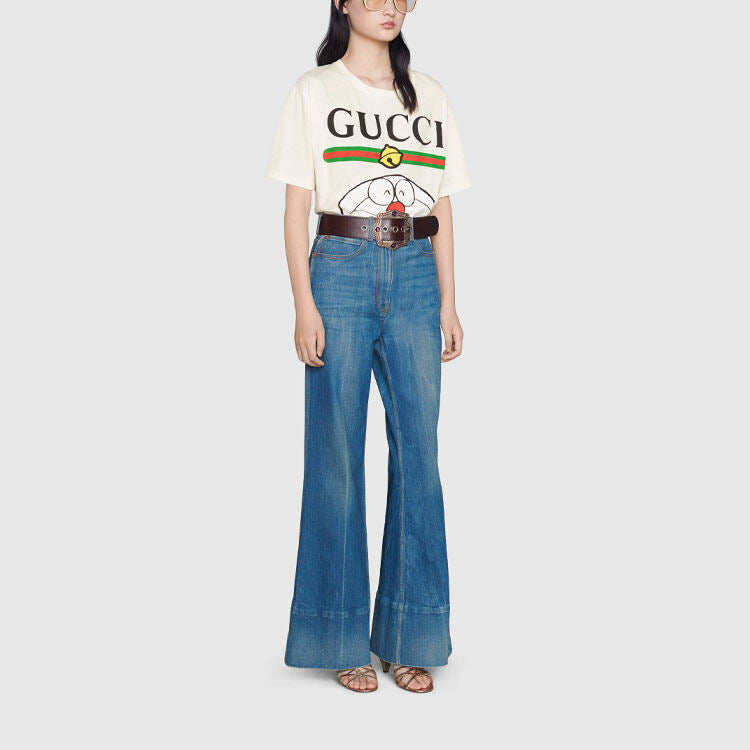GUCCI Kaos Logo Seri Huruf, Unisex, COD '"    '"  G-56