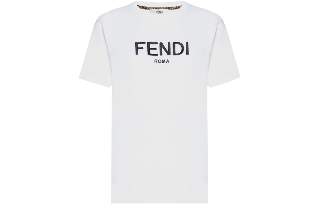 Kaos Pendek FENDI dengan Motif Gambar/Cetak, Cocok untuk Pria dan WanitaF-06