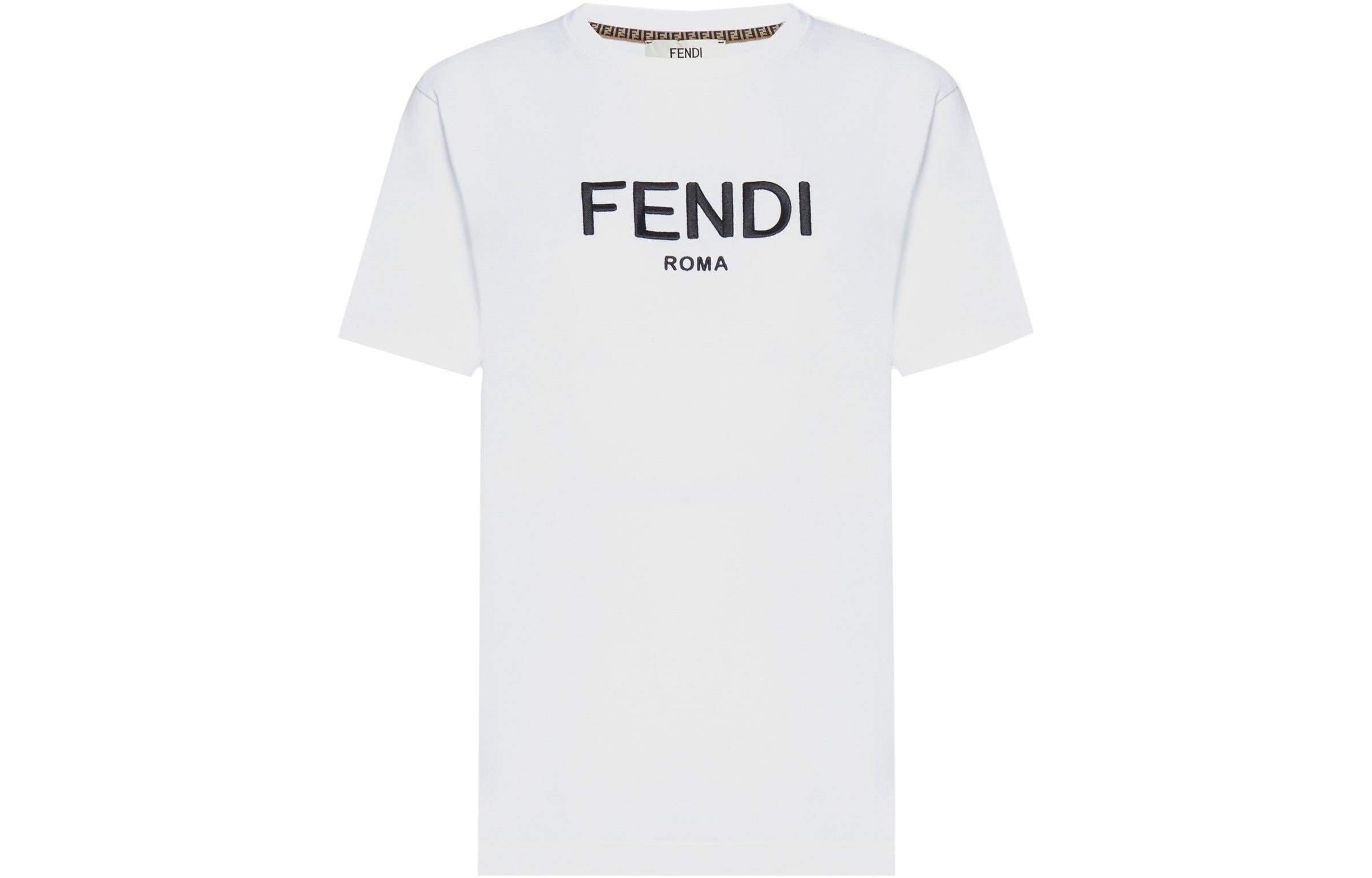 Kaos Pendek FENDI dengan Motif Gambar/Cetak, Cocok untuk Pria dan WanitaF-06