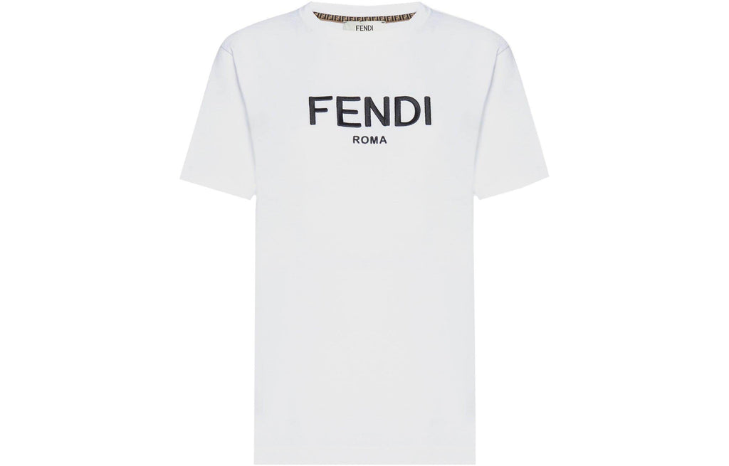 Kaos Pendek FENDI dengan Motif Gambar/Cetak, Cocok untuk Pria dan WanitaF-06