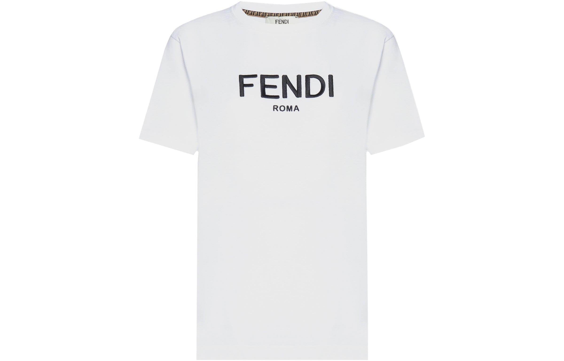 Kaos Pendek FENDI dengan Motif Gambar/Cetak, Cocok untuk Pria dan WanitaF-06