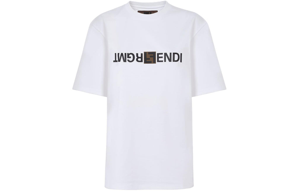 Kaos Pendek FENDI dengan Motif Gambar/Cetak, Cocok untuk Pria dan WanitaF-16