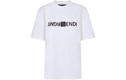 Kaos Pendek FENDI dengan Motif Gambar/Cetak, Cocok untuk Pria dan WanitaF-16