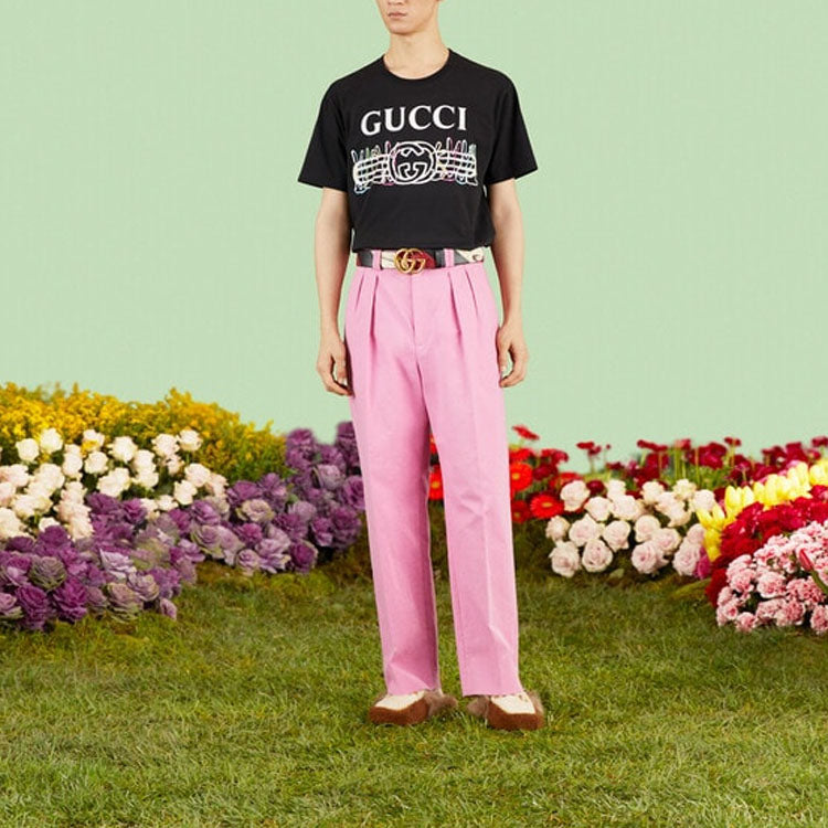 GUCCI Kaos Logo Seri Huruf, Unisex, COD '"    '"  G-43