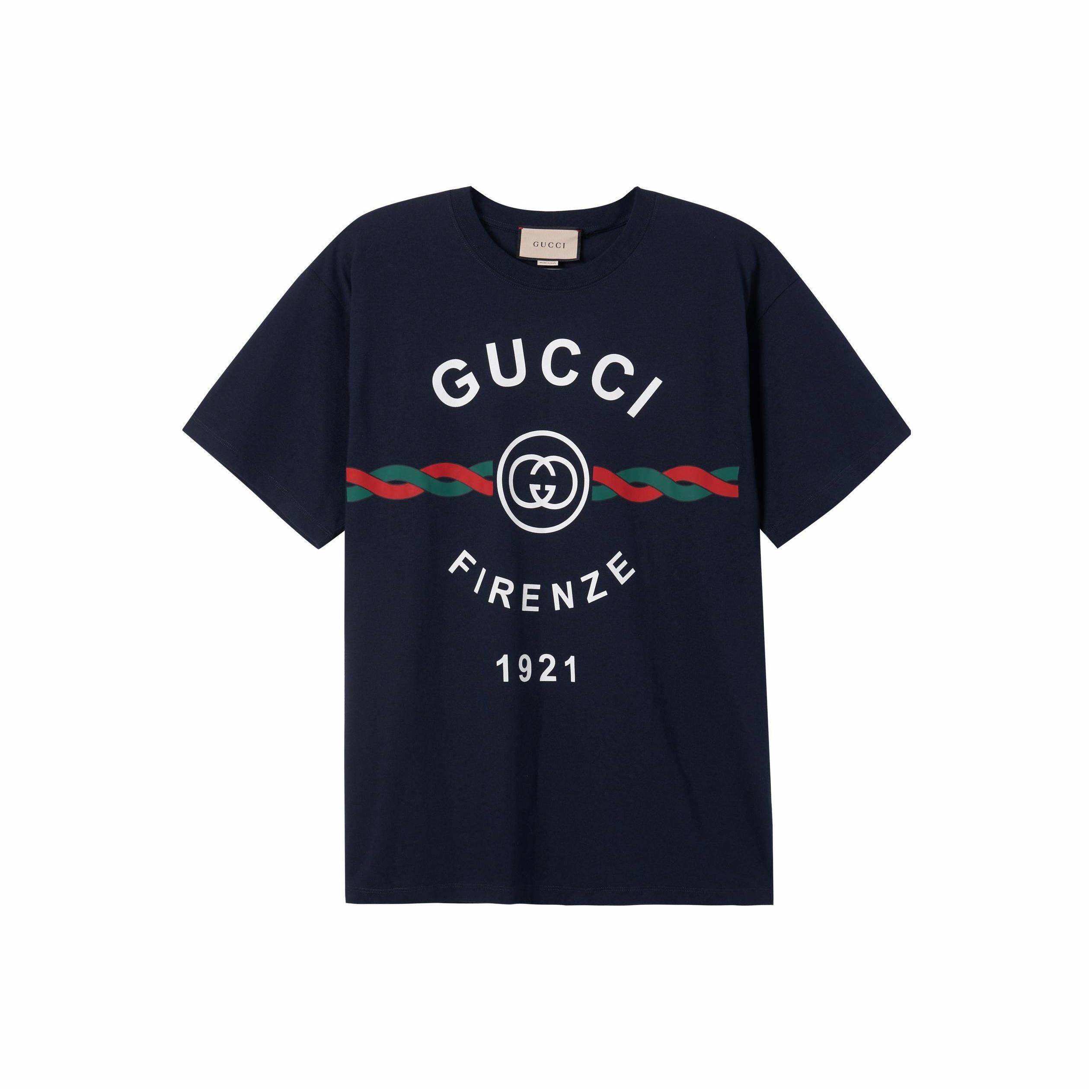 GUCCI Kaos Logo Seri Huruf, Unisex, COD '"    '"  G-50