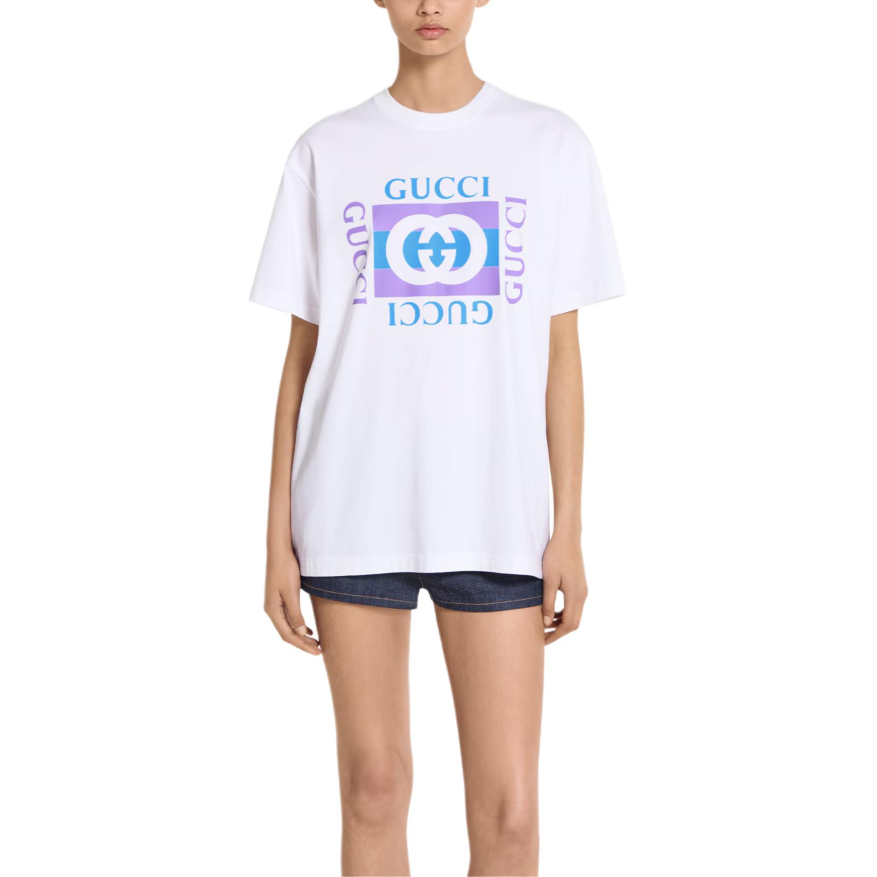 GUCCI Kaos Logo Seri Huruf, Unisex, COD '"    '"  G-13