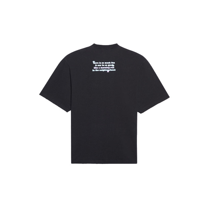 Kaos Pendek Balenciaga dengan Motif Gambar/Cetak, Cocok untuk Pria dan Wanita -BL-06