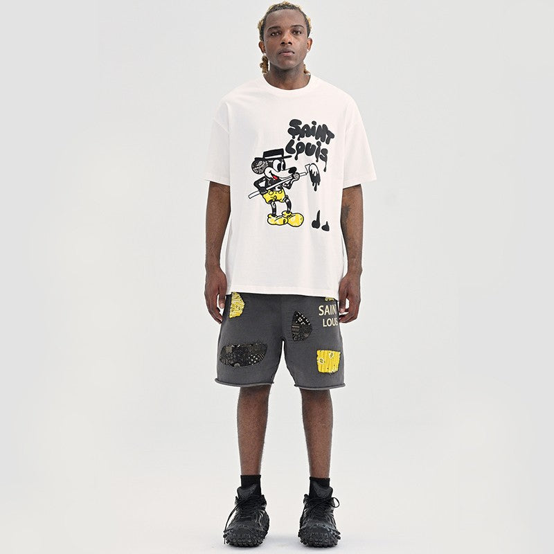 LV Kaos Logo Seri Huruf, Unisex, COD '-L-33