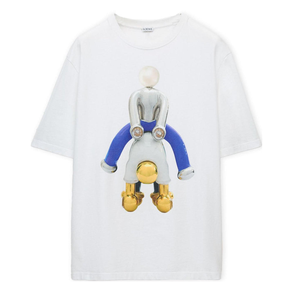 Kaos Pendek LOEWE dengan Motif Gambar/Cetak, Cocok untuk Pria dan Wanita -LE-15