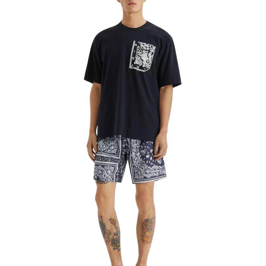 Kaos Pendek FENDI dengan Motif Gambar/Cetak, Cocok untuk Pria dan WanitaF-49