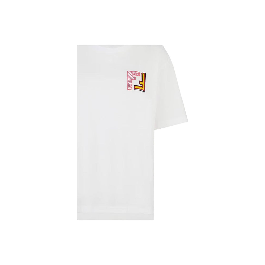 Kaos Pendek FENDI dengan Motif Gambar/Cetak, Cocok untuk Pria dan WanitaF-25