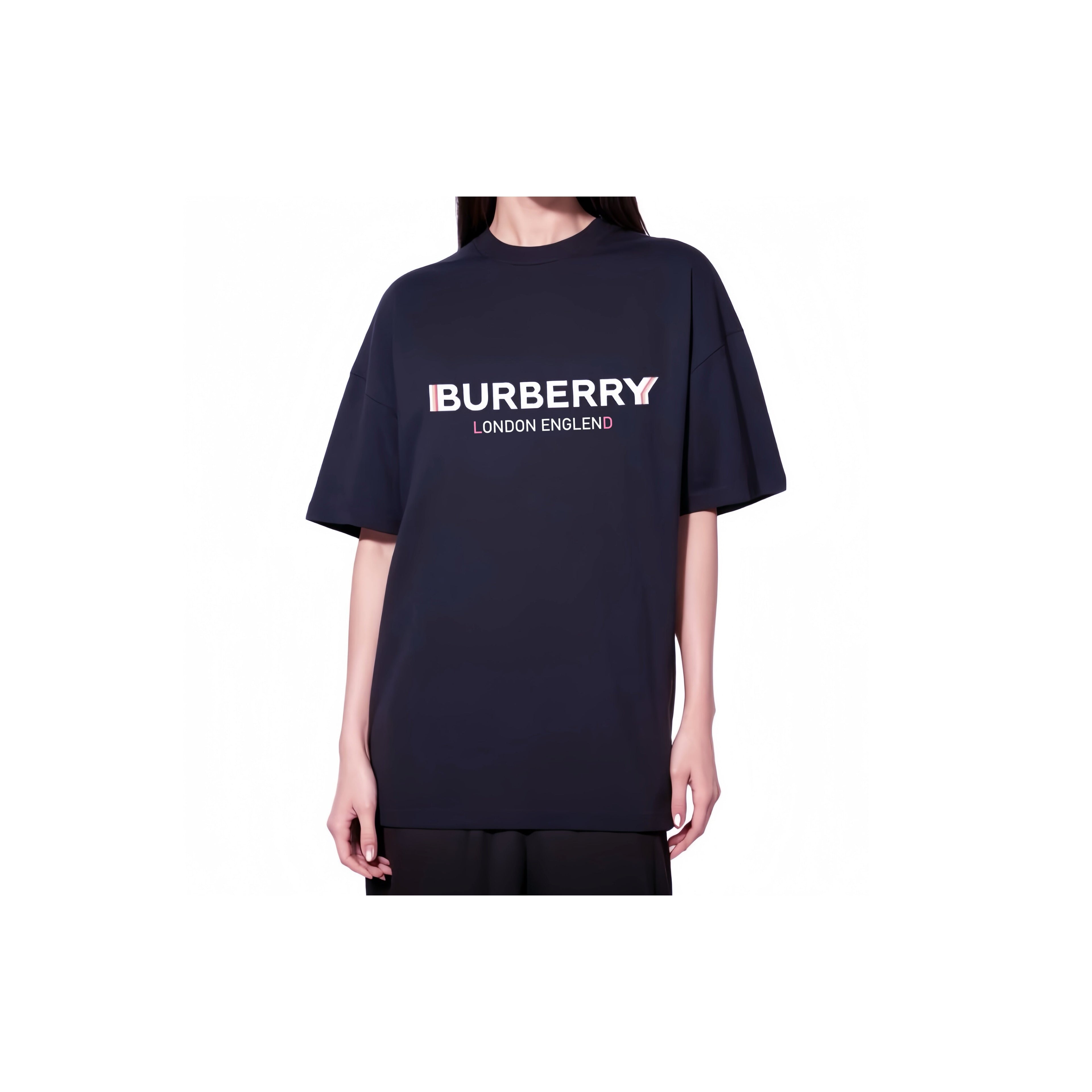 Burberry Kaos Logo Seri Huruf, Unisex, COD '"B-40