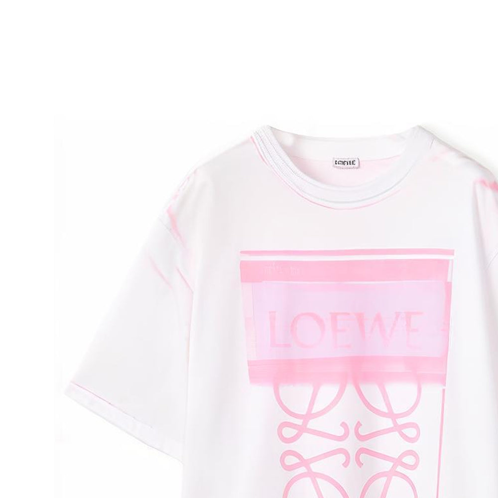 Kaos Pendek LOEWE dengan Motif Gambar/Cetak, Cocok untuk Pria dan Wanita -LE-06