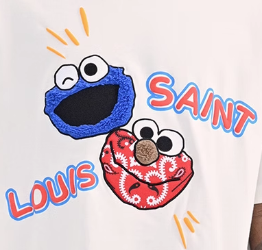 LV Kaos Logo Seri Huruf, Unisex, COD '-L-31