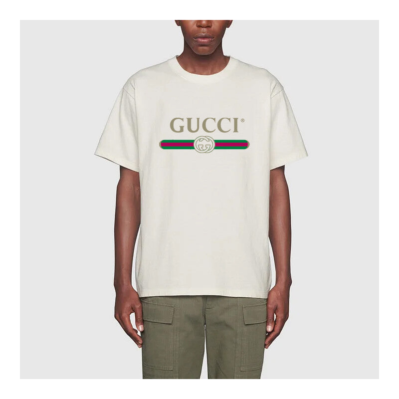 GUCCI Kaos Logo Seri Huruf, Unisex, COD '"  G-12-1