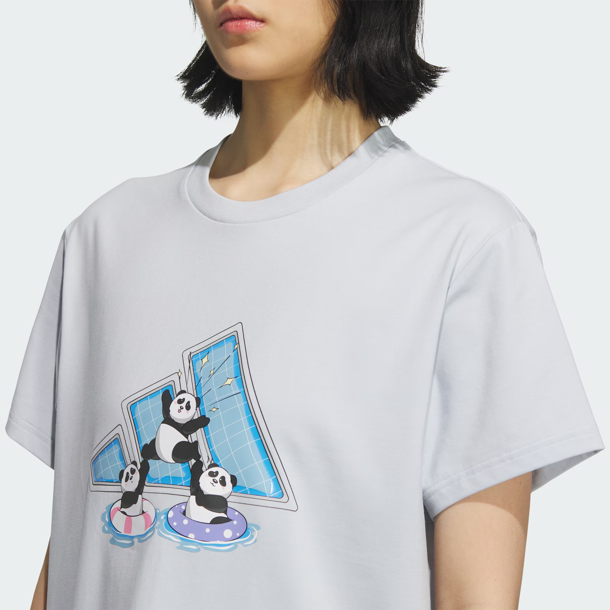 adidas Kaos Logo Seri Huruf, Unisex, COD '" AD-26