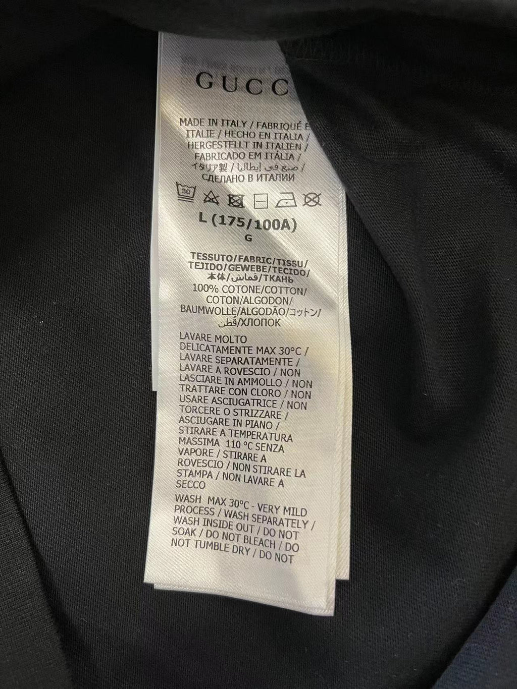 GUCCI Kaos Logo Seri Huruf, Unisex, COD '"   G-111