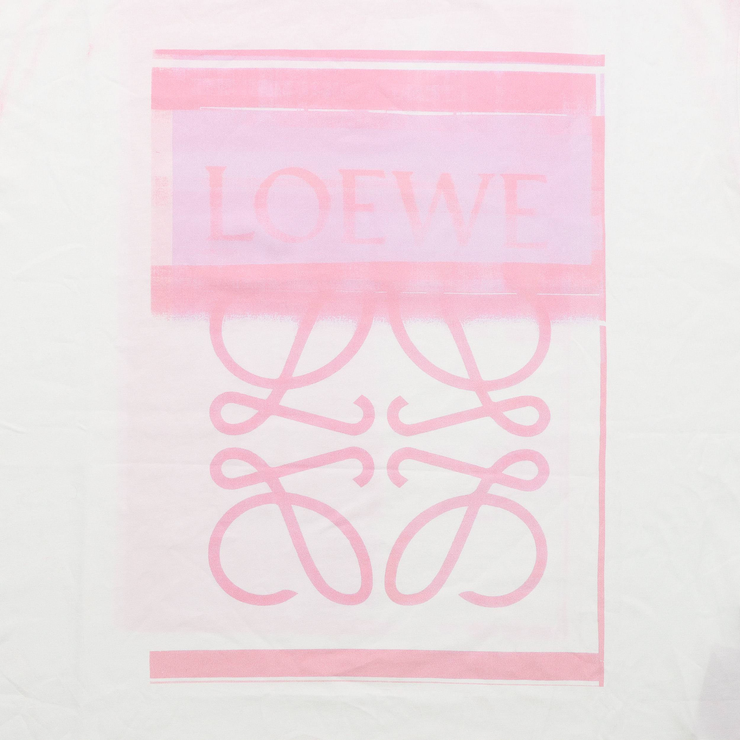 Kaos Pendek LOEWE dengan Motif Gambar/Cetak, Cocok untuk Pria dan Wanita -LE-06