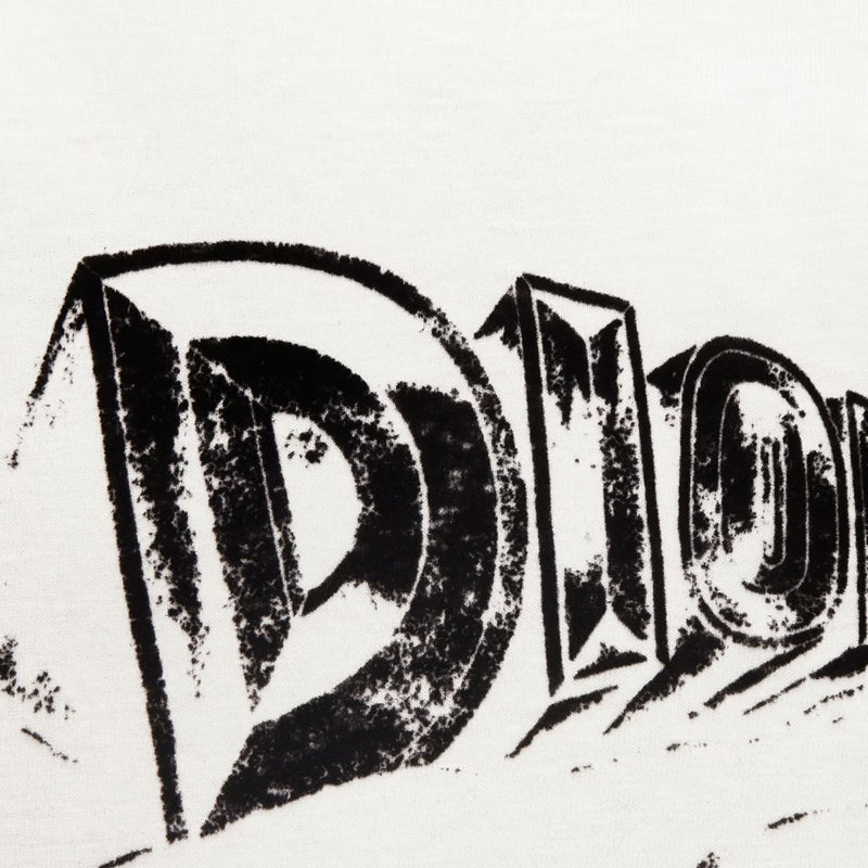 Kaos Pendek DIOR dengan Motif Gambar/Cetak, Cocok untuk Pria dan Wanita  -D-07