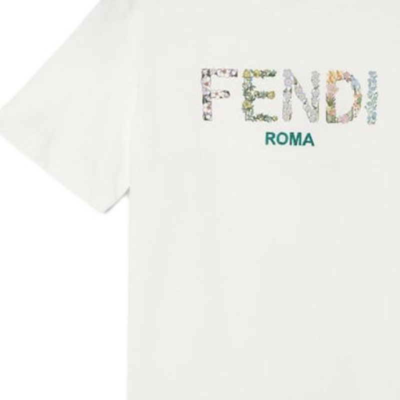 Kaos Pendek FENDI dengan Motif Gambar/Cetak, Cocok untuk Pria dan WanitaF-30