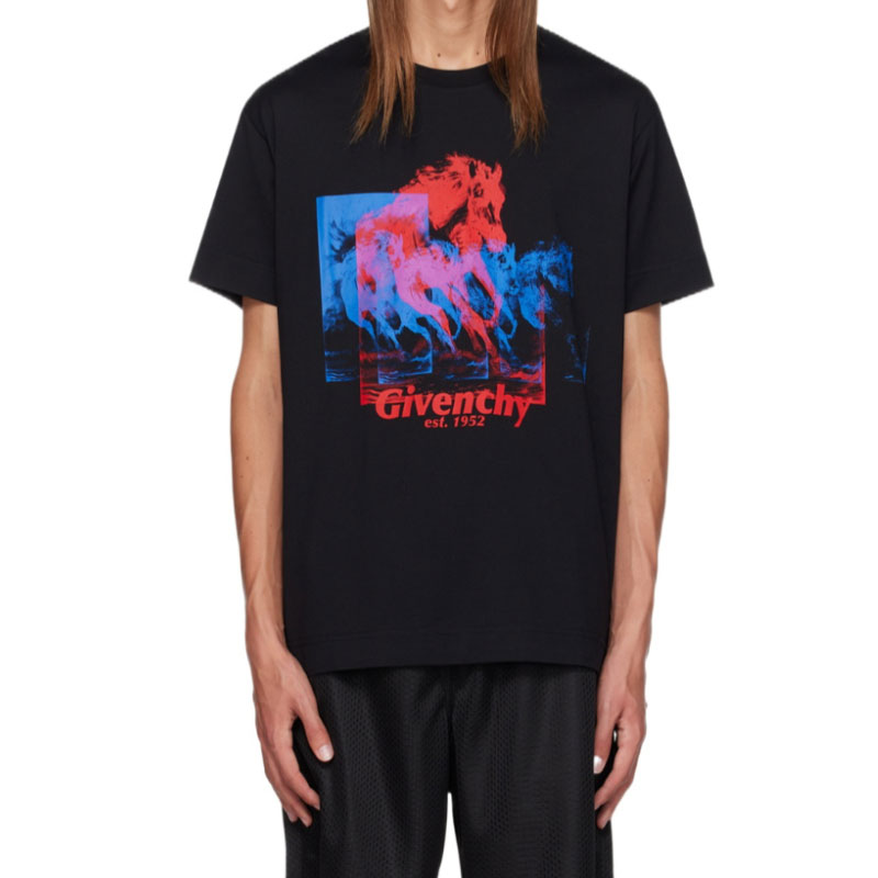 Kaos Givenchy Bermotif, Unisex -J-14