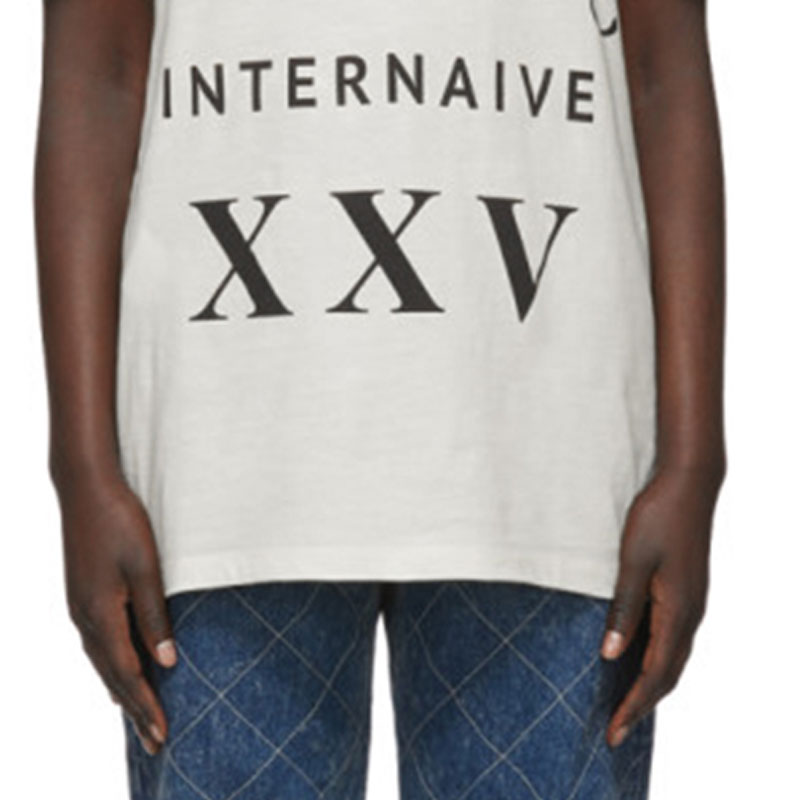 GUCCI Kaos Logo Seri Huruf, Unisex, COD '"   G-115