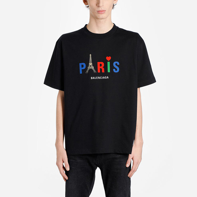 Kaos Pendek Balenciaga dengan Motif Gambar/Cetak, Cocok untuk Pria dan Wanita -BL-39