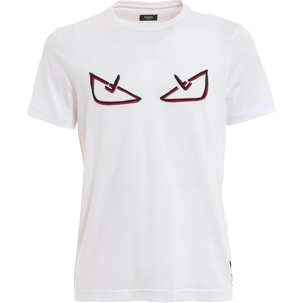 Kaos Pendek FENDI dengan Motif Gambar/Cetak, Cocok untuk Pria dan WanitaF-51