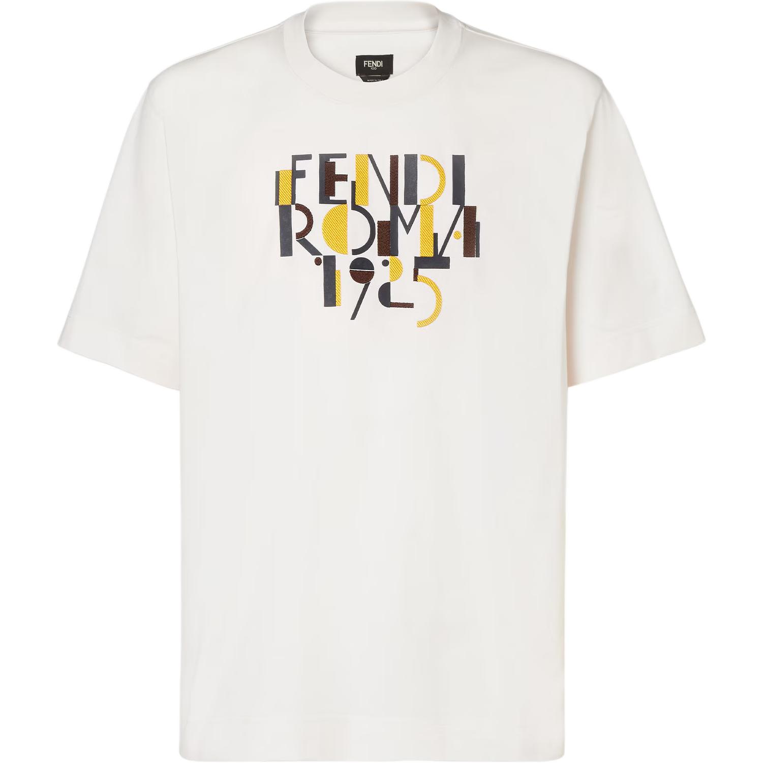 Kaos Pendek FENDI dengan Motif Gambar/Cetak, Cocok untuk Pria dan WanitaF-07