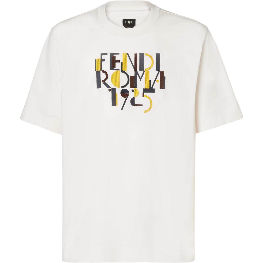 Kaos Pendek FENDI dengan Motif Gambar/Cetak, Cocok untuk Pria dan WanitaF-07