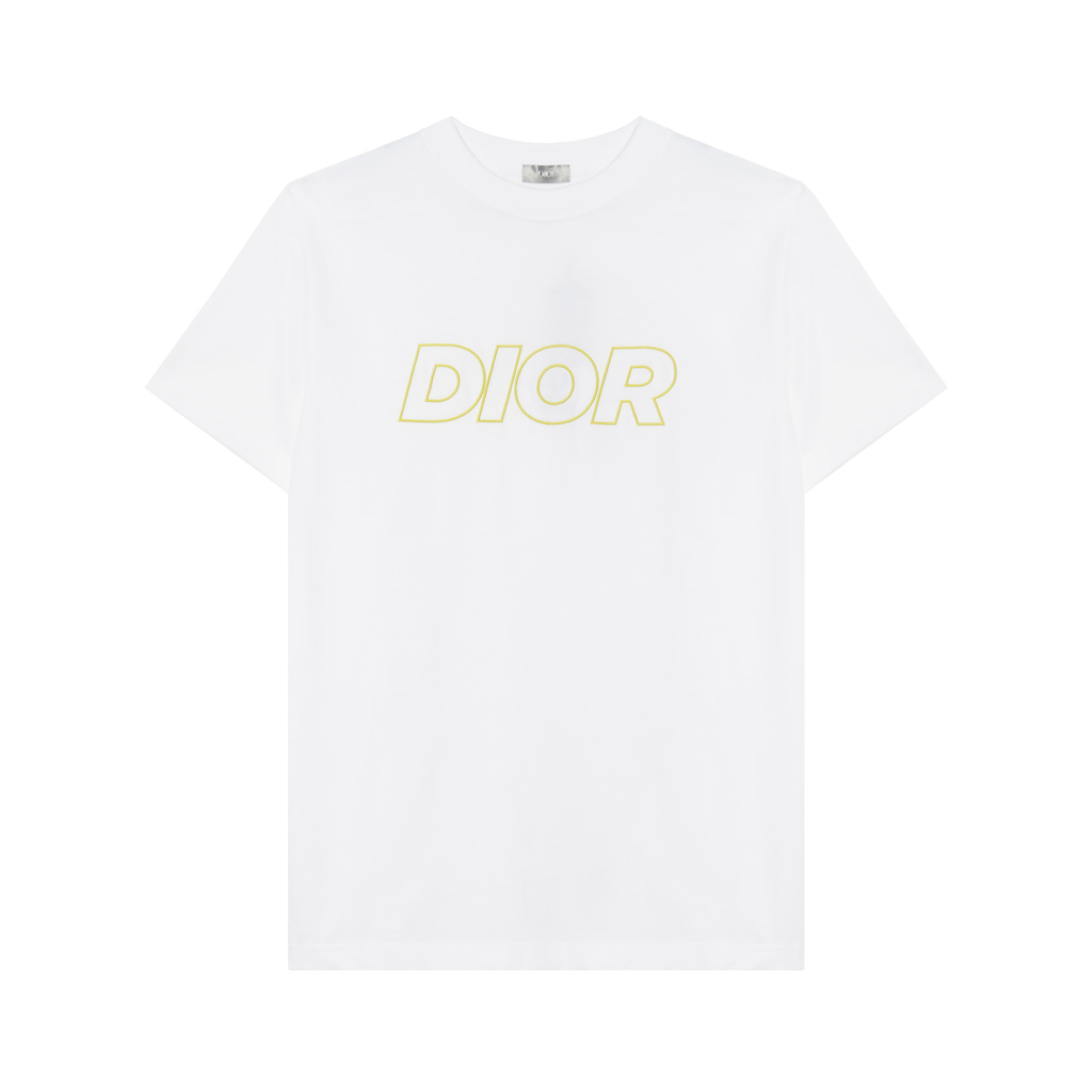 Kaos Pendek DIOR dengan Motif Gambar/Cetak, Cocok untuk Pria dan Wanita  -D-18