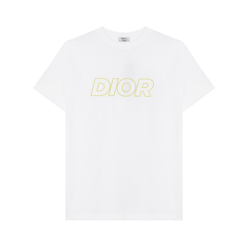 Kaos Pendek DIOR dengan Motif Gambar/Cetak, Cocok untuk Pria dan Wanita  -D-18