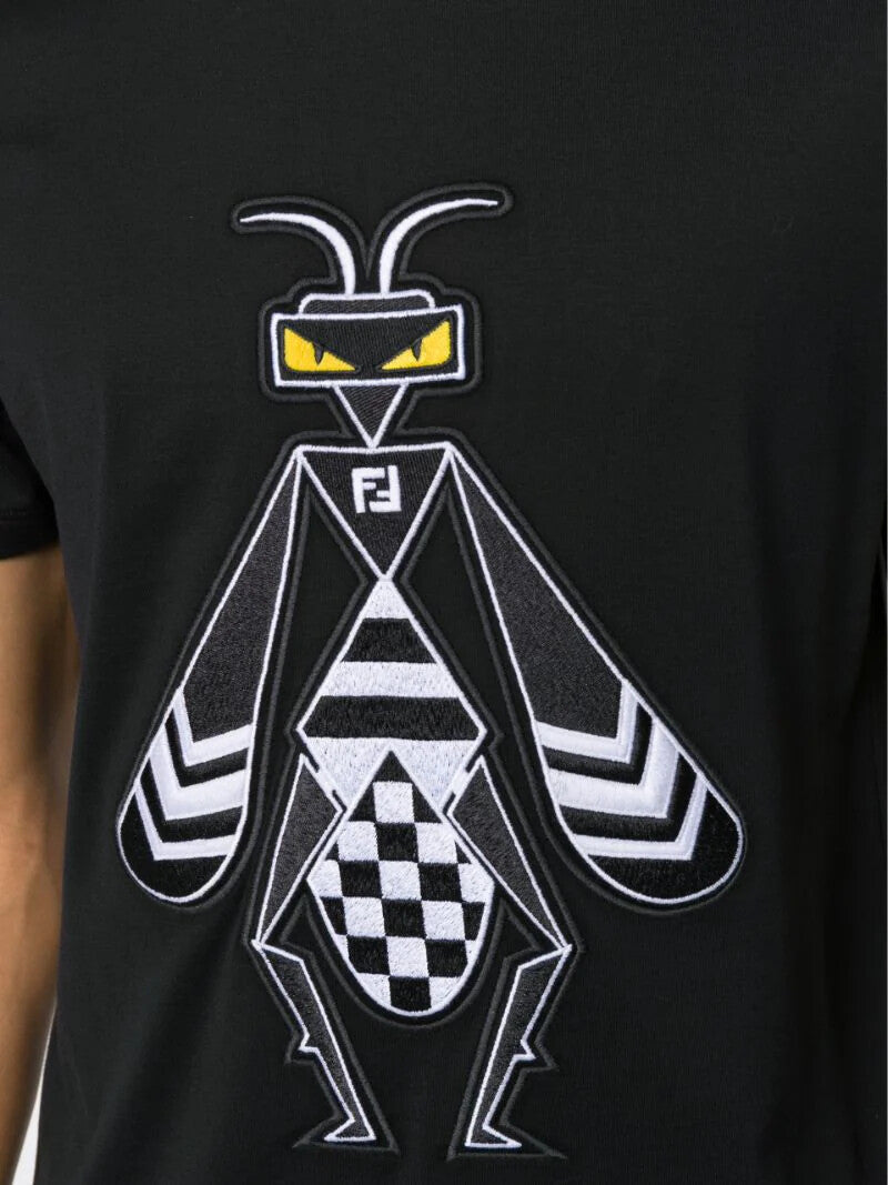 Kaos Pendek FENDI dengan Motif Gambar/Cetak, Cocok untuk Pria dan WanitaF-48