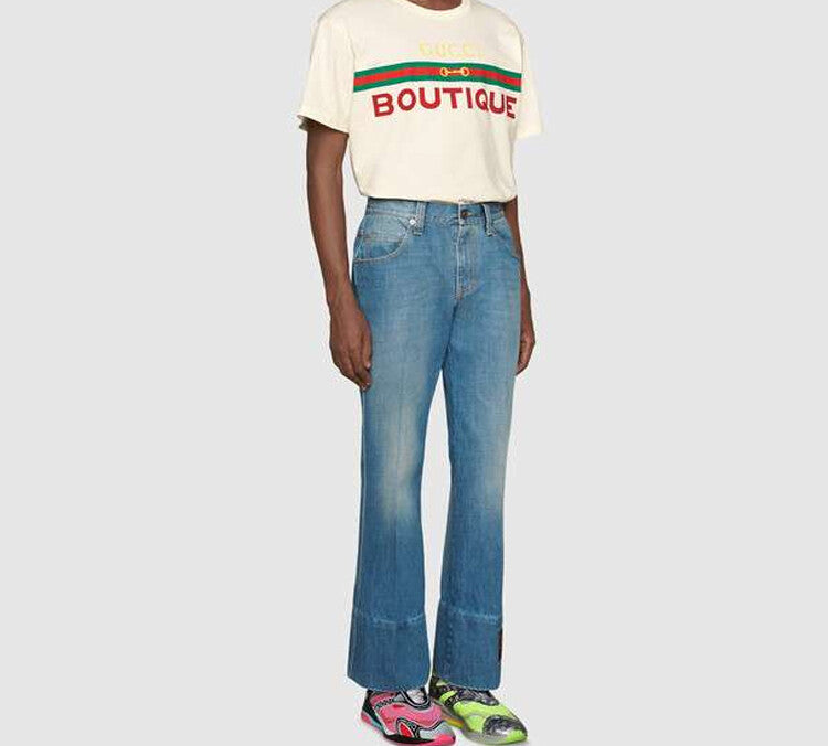 GUCCI Kaos Logo Seri Huruf, Unisex, COD '"    '"  G-38