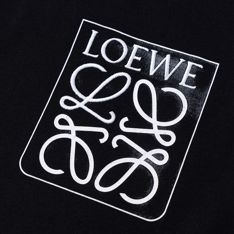 Kaos Pendek LOEWE dengan Motif Gambar/Cetak, Cocok untuk Pria dan Wanita -LE-04