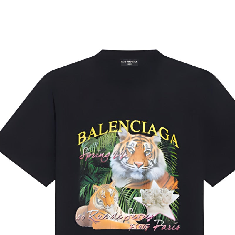 Kaos Pendek Balenciaga dengan Motif Gambar/Cetak, Cocok untuk Pria dan Wanita -BL-53