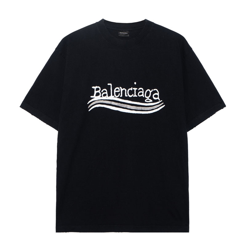 Kaos Pendek Balenciaga dengan Motif Gambar/Cetak, Cocok untuk Pria dan Wanita -BL-10
