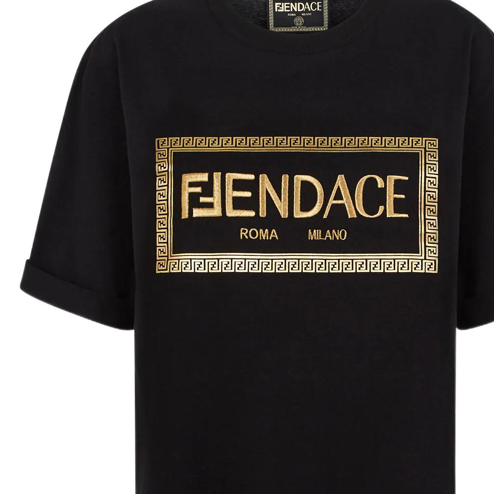 Kaos Pendek FENDI dengan Motif Gambar/Cetak, Cocok untuk Pria dan WanitaF-17