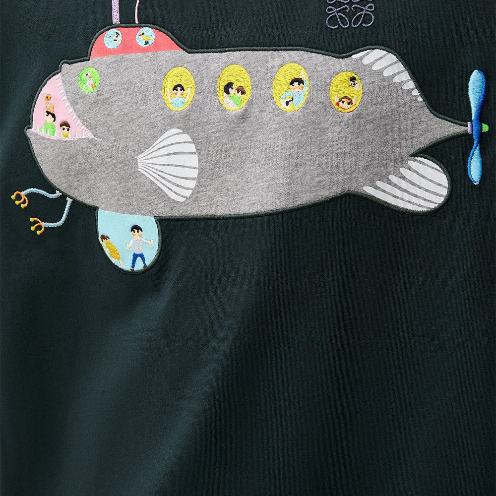 Kaos Pendek LOEWE dengan Motif Gambar/Cetak, Cocok untuk Pria dan Wanita -LE-07